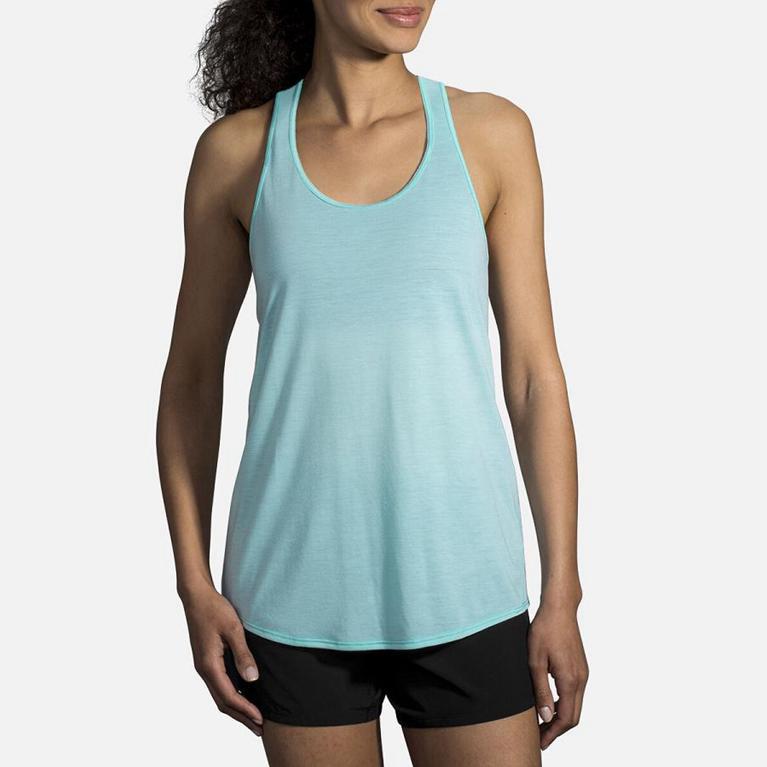 Brooks Distance Womens Running Tank Top - Blue - Indonesia (YKLD-38519)